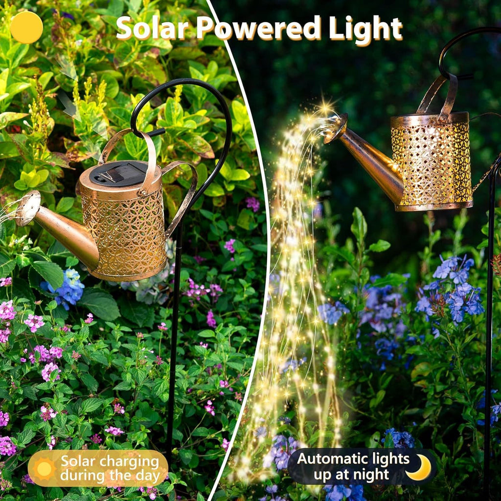 Outdoor Solar Watering Can With Lights Garden Decor Large Solar Powered - Image 5