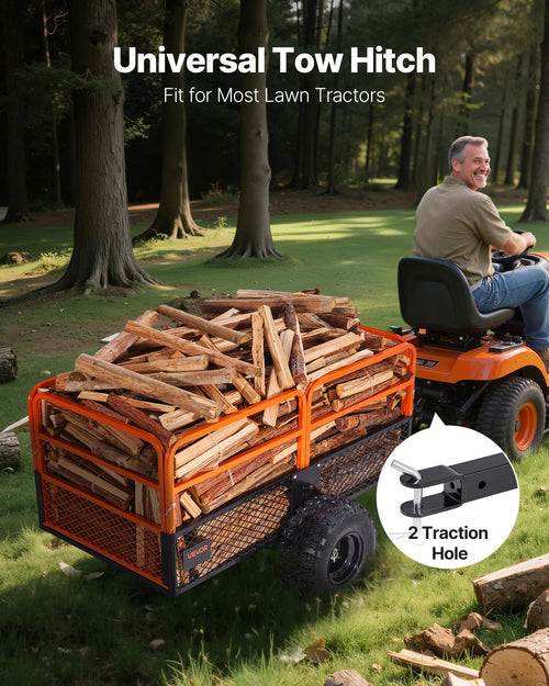 1800-lb steel dump trailer 28 cu ft product view 2