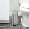 Bathroom Trash Can Combo 1.3 Gallon Stainless Steel Slim Step Garbage Bin with