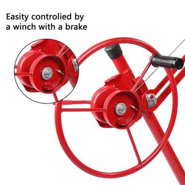 16FT Drywall Lifter Panel Hoist Jack Rolling Caster Construction Lockable 150lbs - Image 4