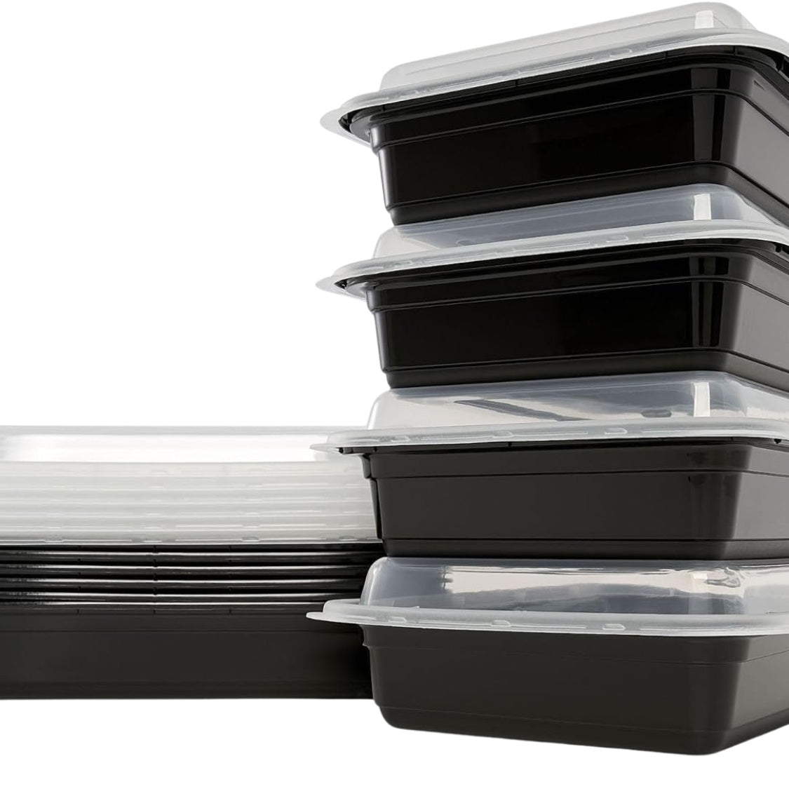Reusable Food Storage Containers Compartment 28 Oz Meal Prep - In-Use and Feature Display