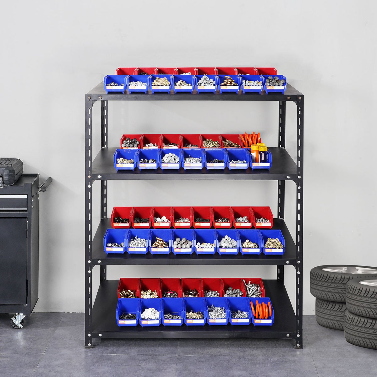 plastic storage bin hanging stackable product angle 7