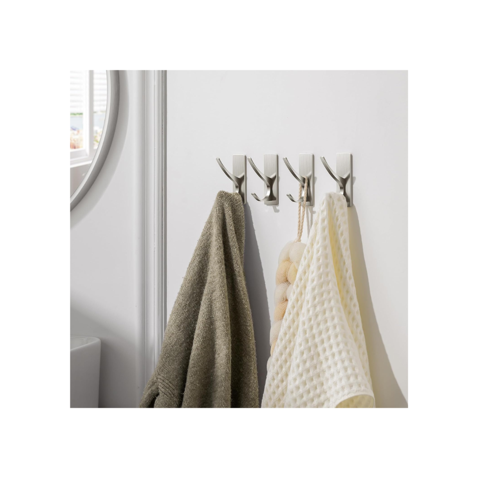 Self Adhesive Towel Hooks Extra Strong 13LB Stainless Hook For Hanging Loofah