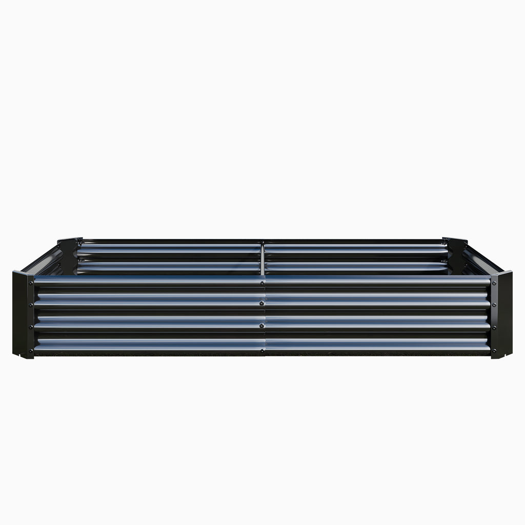 2PCS Black 6×3×1ft Metal Raised Rectangle Garden Planter Beds - Image 4