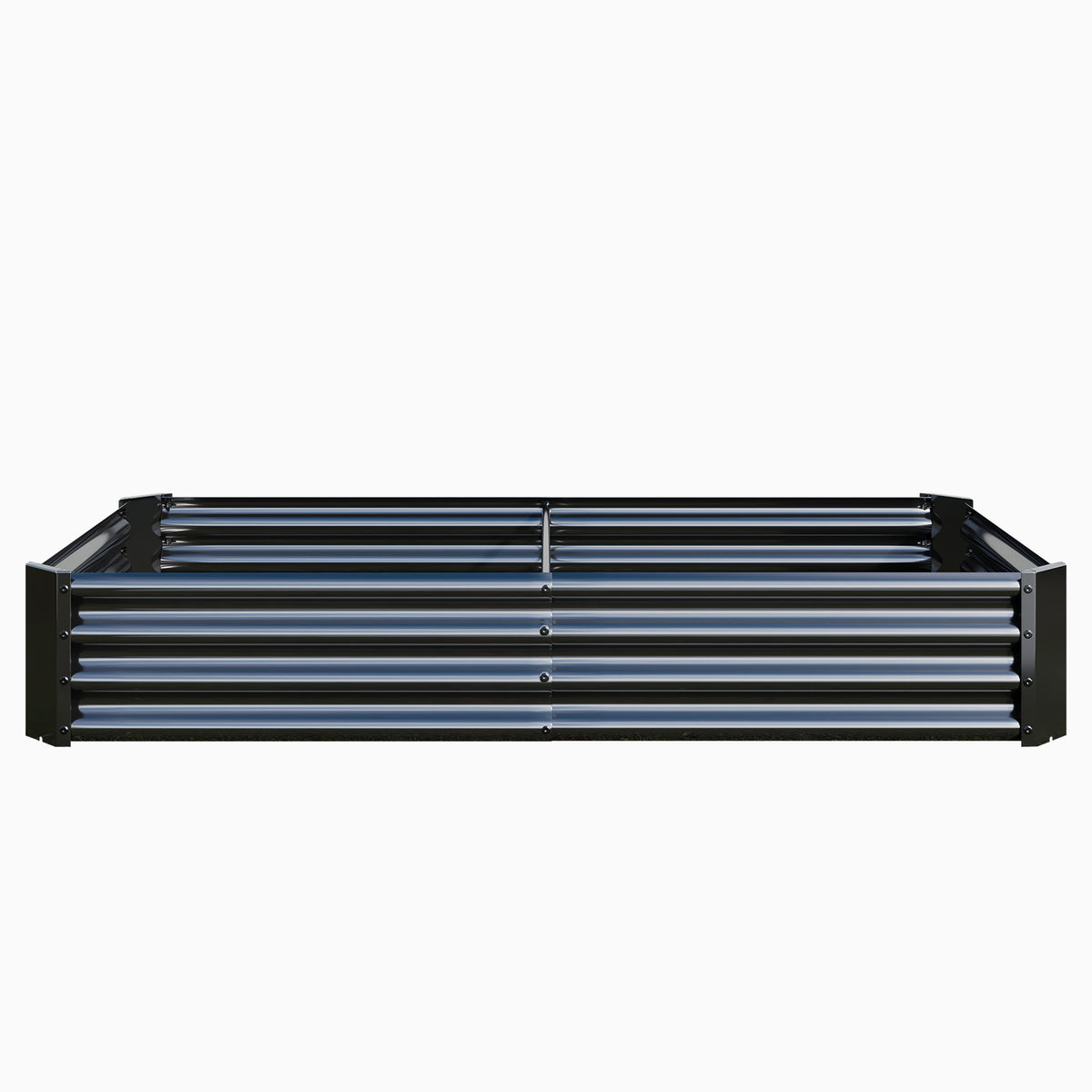 2PCS Black 6×3×1ft Metal Raised Rectangle Garden Planter Beds - Image 4