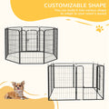 8 Panel Pet Playpen Play Yard Fence Home DIY Heavy Duty Metal Foldable Indoor