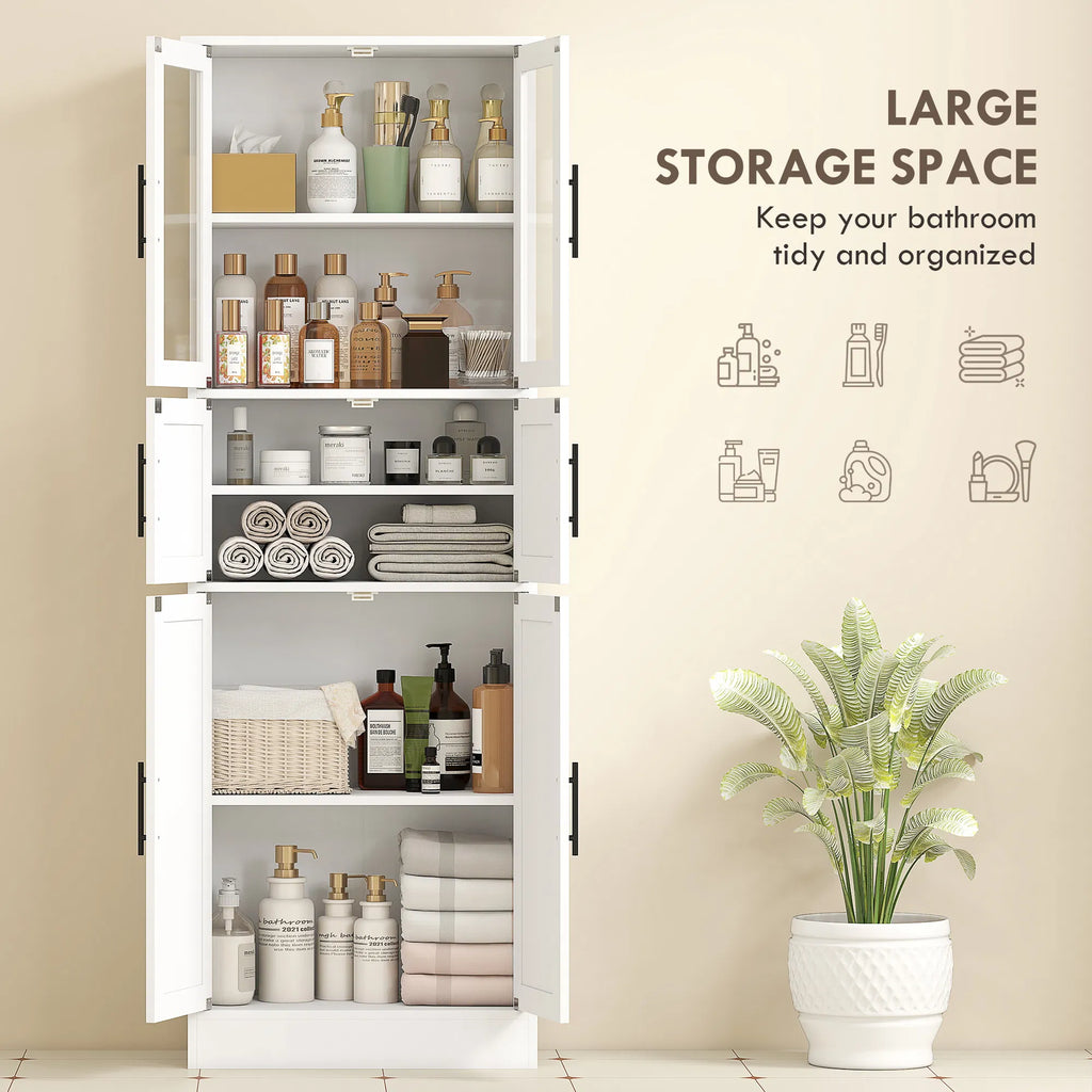 67" Tall Bathroom Storage Cabinet Modern Freestanding Bathroom Cabinet with - Image 3