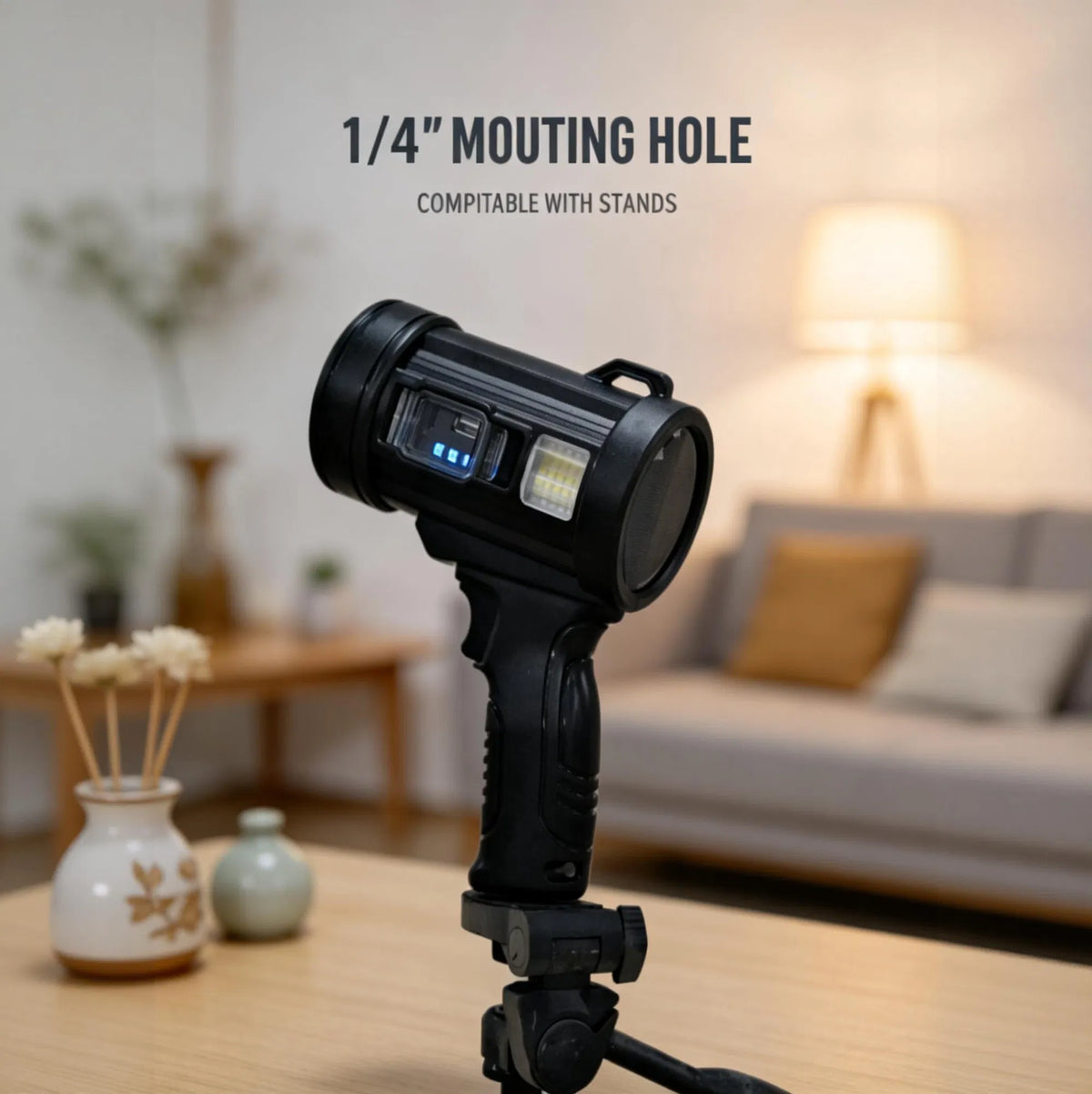 "Rechargeable Spotlight Super Bright Spotlight Flashlight Long Running Spot - Image 2