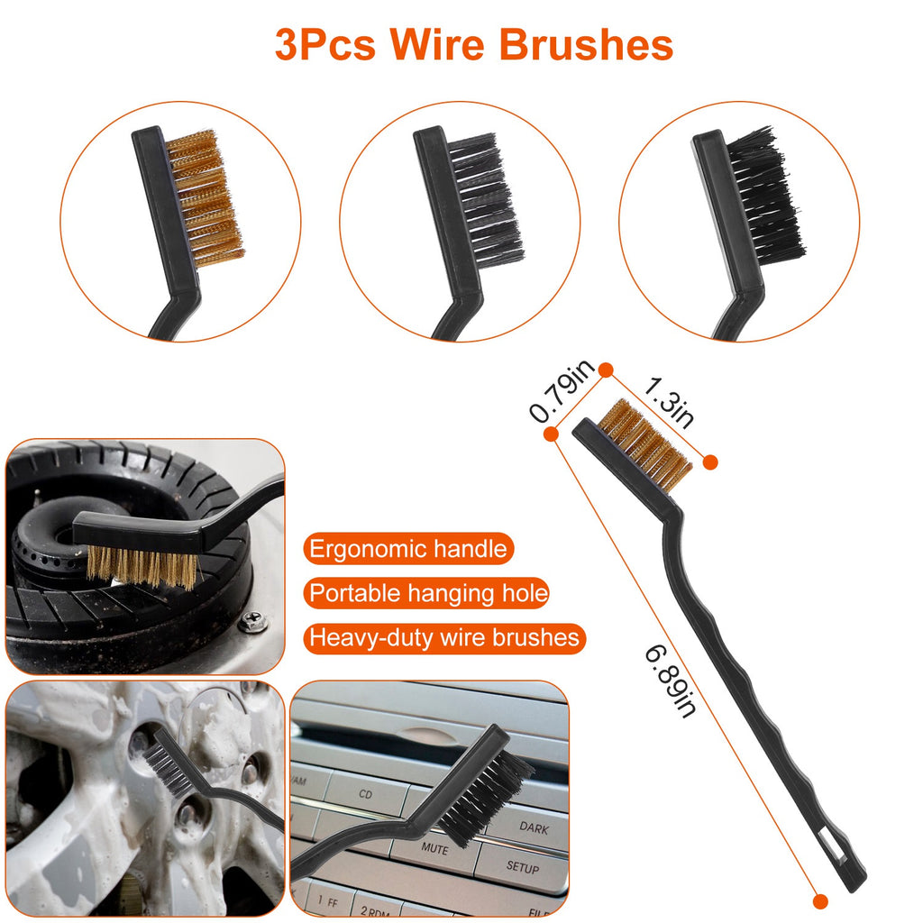 26pcs car detailing brush kit in use lifestyle