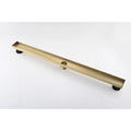 36 Inch Linear Shower Drain with Removable Square Patterned Grate 304