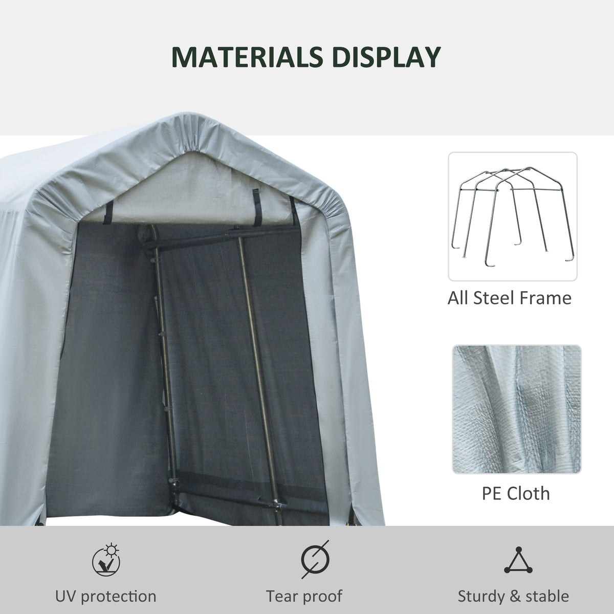 6 x 8 Carport Portable Garage Heavy Duty Storage Tent Patio Storage Shelter