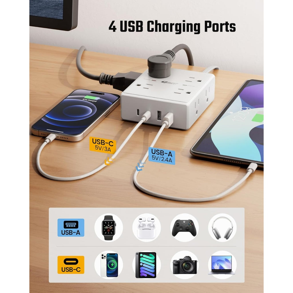 10ft extension cord with multiple product angle 8