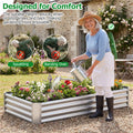 Galvanized Steel Raised Garden Bed 6×3×1 Ft Outdoor Planter Box for Vegetables