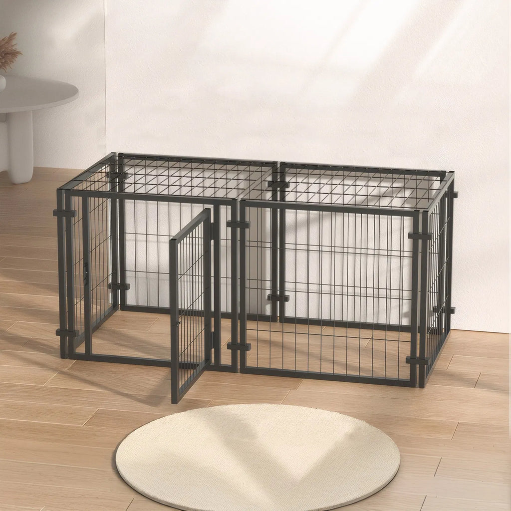 47.2" Dog Crate for Small Medium Large Dogs Puppy Dog Playpen for Yard Indoor - Image 2