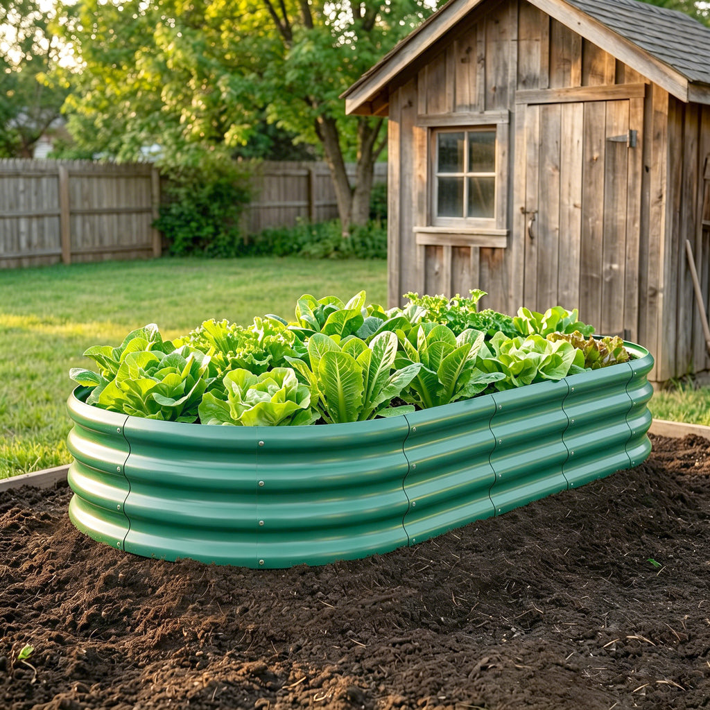Galvanized Raised Garden Bed 6x3x1ft Heavy Duty Metal Planter Box for - Image 2
