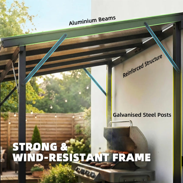 hardtop outdoor dining and grill gazebo product view 5