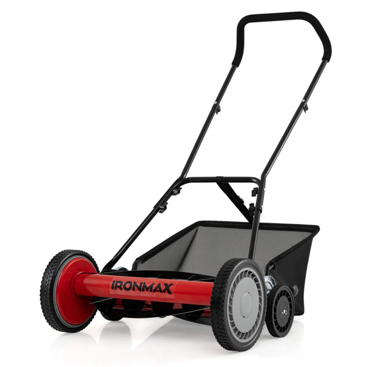 18 Inch 5 Blade Push Reel Lawn Mower with Grass Catcher Manual Walk Behind - Image 3