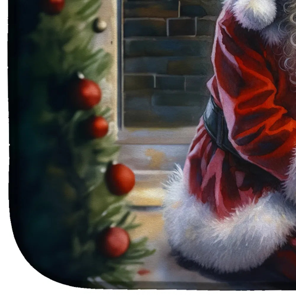 Westie and Santa Claus Dish Drying Mat Absorbent Dish Drying Mat Pad for - Image 5