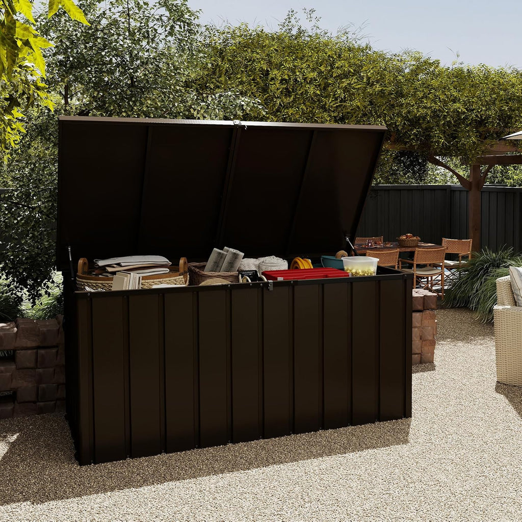 200-gallon galvanized metal outdoor deck box product view 4