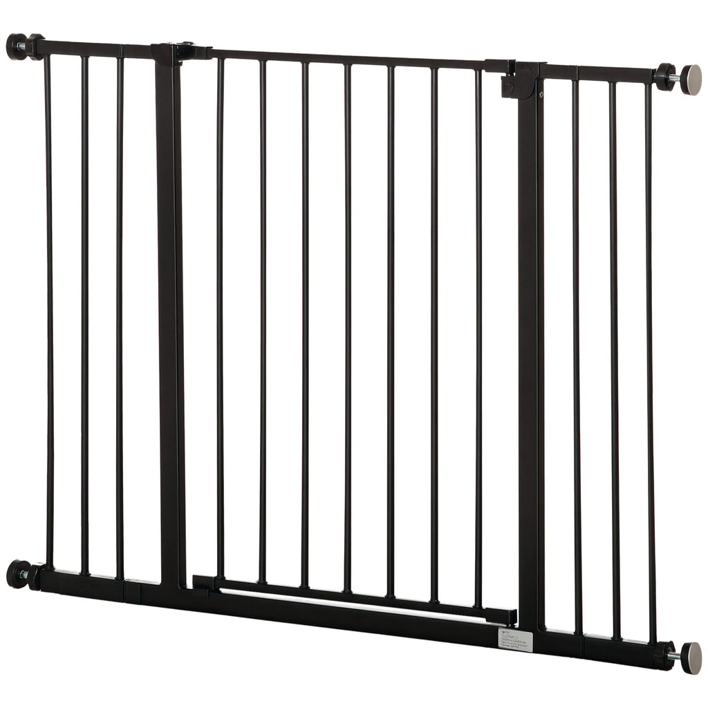 Pressure Fit Dog Gate Pet Barrier for stairs doorway 29.9'' 42.1'' Width Black