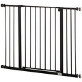 Pressure Fit Dog Gate Pet Barrier for stairs doorway 29.9'' 42.1'' Width Black