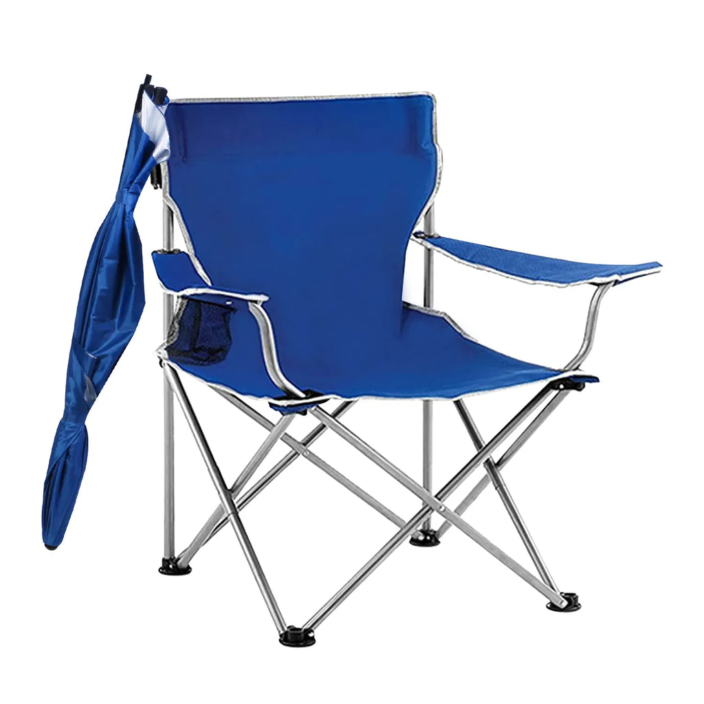 Foldable Beach Chair with Detachable Umbrella Armrest Adjustable Canopy Stool - Image 3