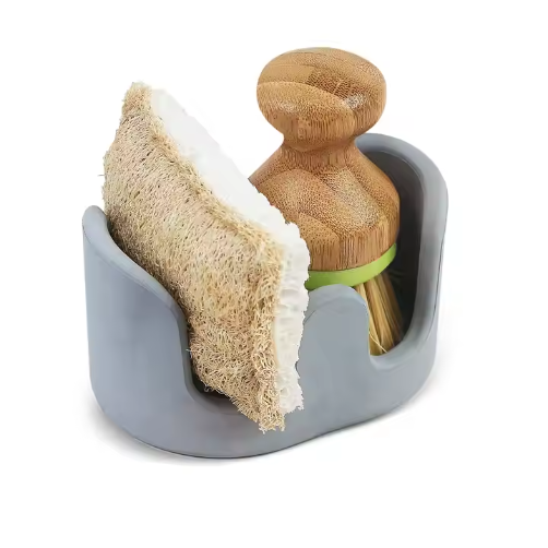 Diatom Mud Sponge Rack Kitchen & Bathroom Sink Caddy For Sponges Scrubbers - Image 5