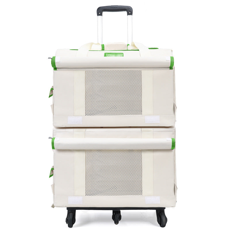 Pet Trolley Double deck Bus Luggage Cat Bag Portable - Image 3