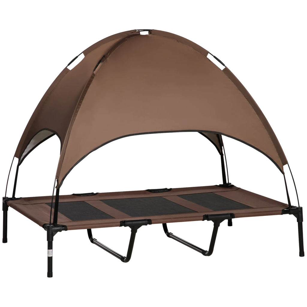 Elevated Dog Bed with Canopy Portable Raised Dog Cot for XL Sized Dogs Indoor