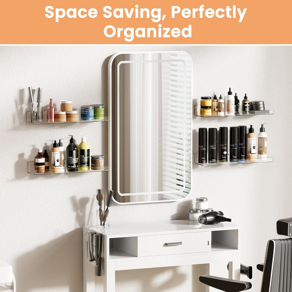 15 Inch Clear Acrylic Wall Shelves Floating Storage And Organizer - Image 2