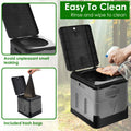 Multi Function Foldable Portable Toilet 5.3Gal Capacity 330 LBS Loading PP