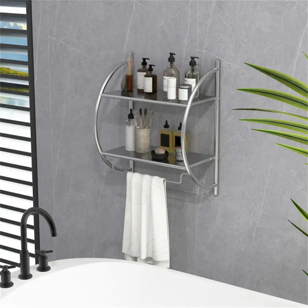 Bathroom Towel Rack - Angle and Detail View