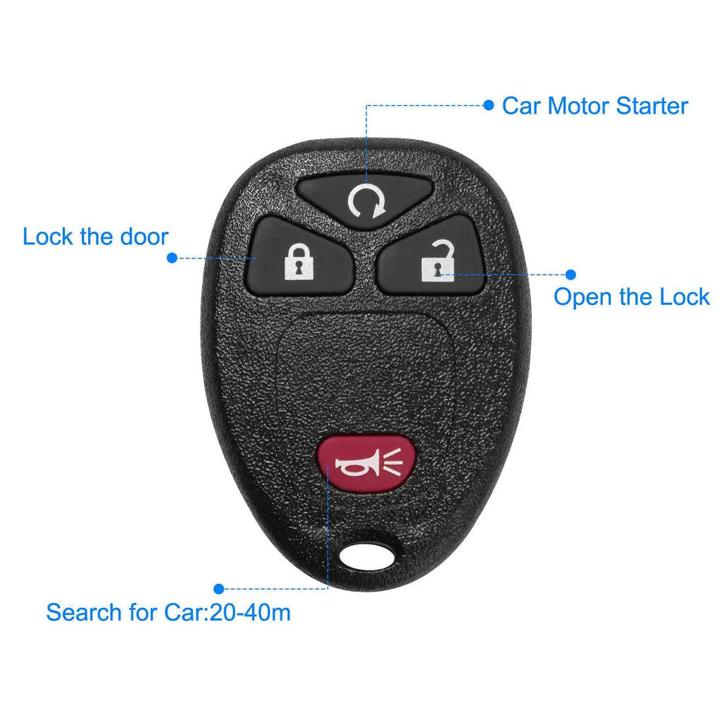 2 Keyless Entry Car Key Remote Key Fob Case Button Pad Replacement for OUC60270 - Image 4
