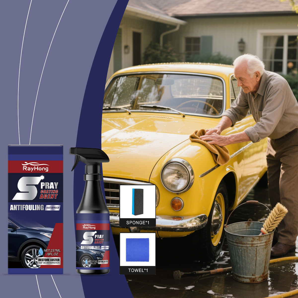 Car Coating Spray Kit Paint Sealant Anti Stain Mirror Shine Restoration - Image 4