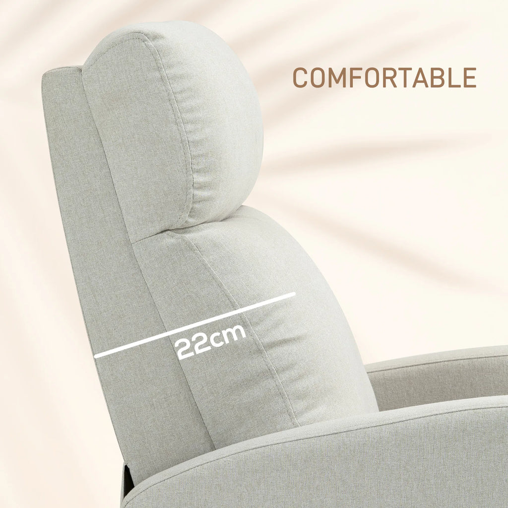 Fabric Recliner Chair Manual Home Theater Seating Single Reclining Sofa Chair - Image 3