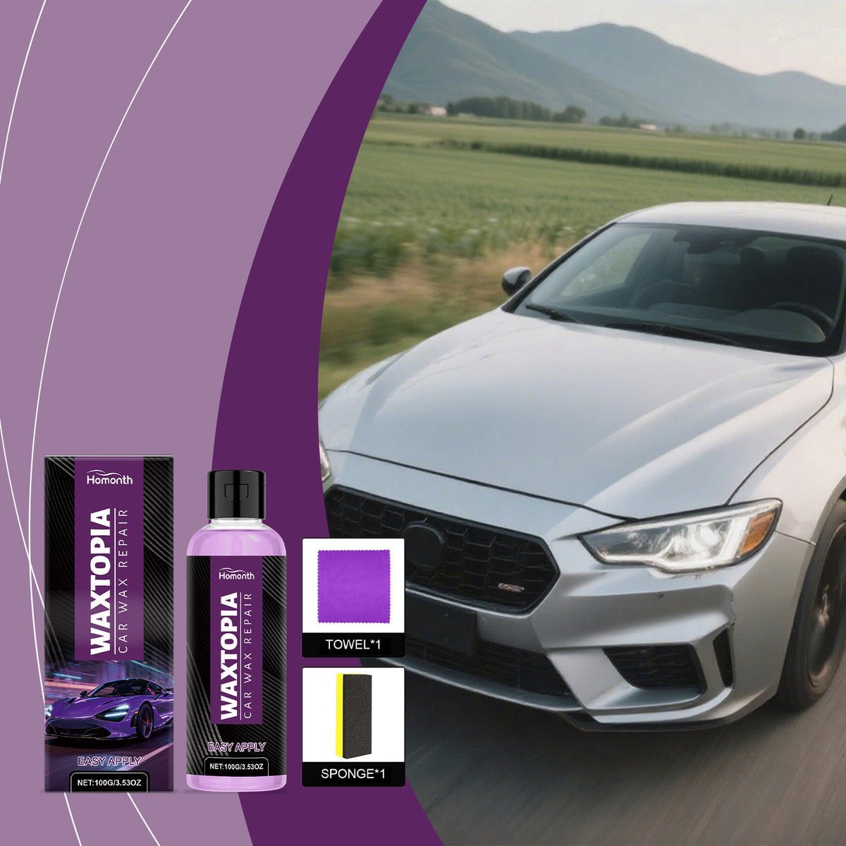 Car Paint Care Kit Gentle Scratch Decontamination Restoration Gloss - Image 2