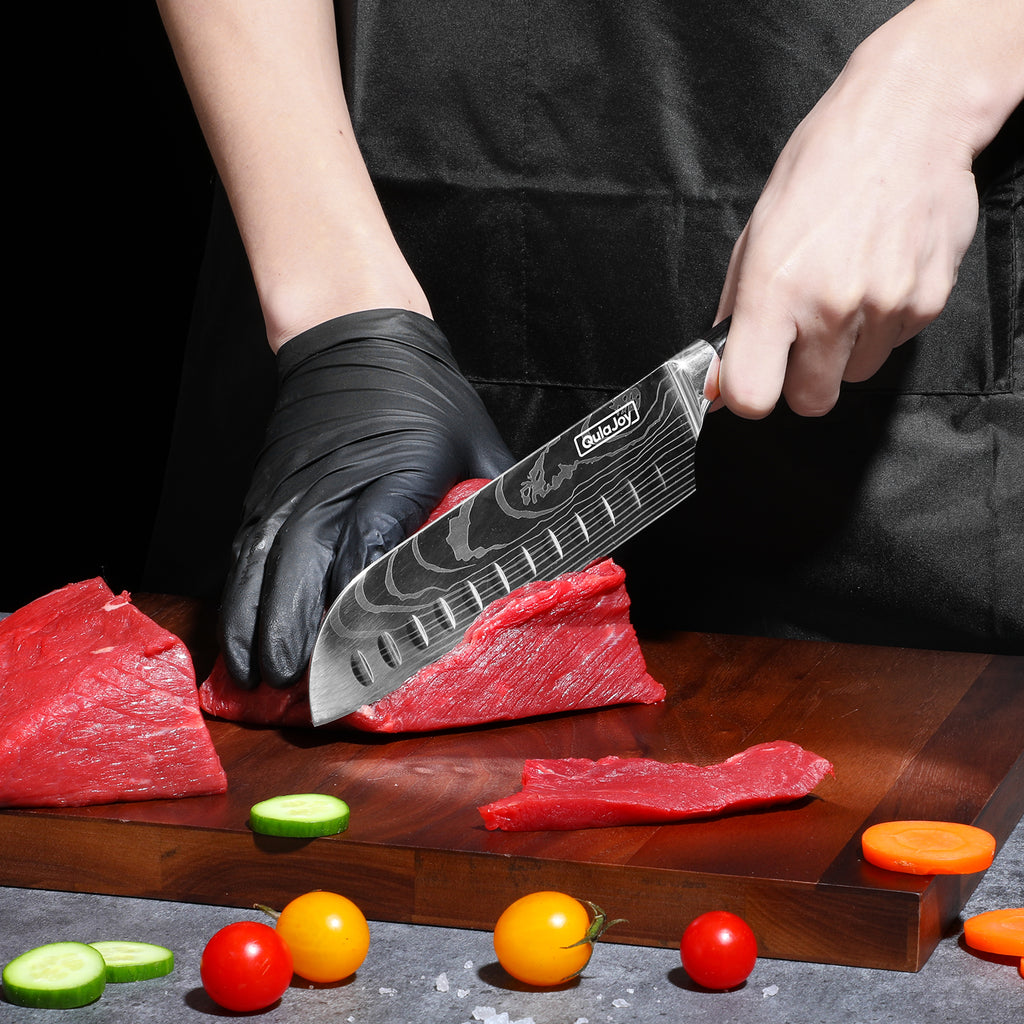 Qulajoy Santoku Knife High Carbon Stainless Steel Chef Knife Japanese Kitchen - Image 4