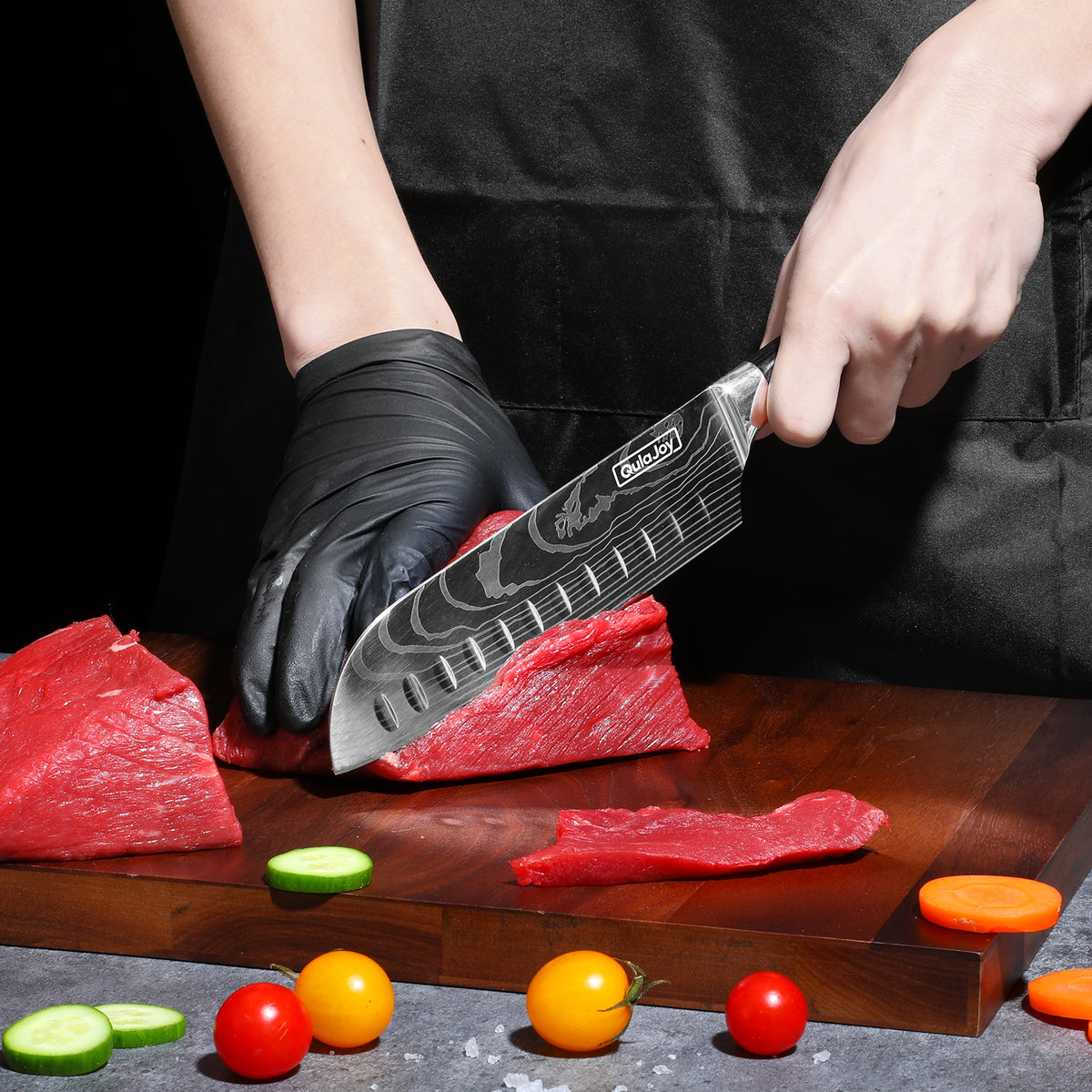Qulajoy Santoku Knife High Carbon Stainless Steel Chef Knife Japanese Kitchen - Image 4
