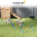 4 Pieces Dog Agility Equipment Dog Agility Course Backyard Set with Adjustable