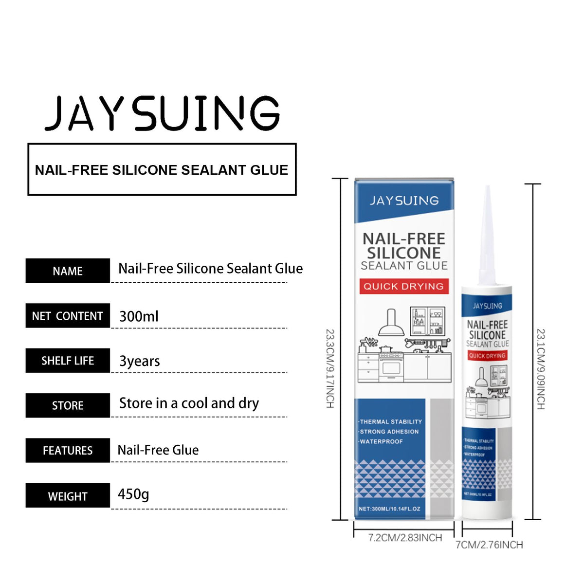 JAYSUING Nail Free Construction Adhesive 300 ml / 1 Pack - Image 4
