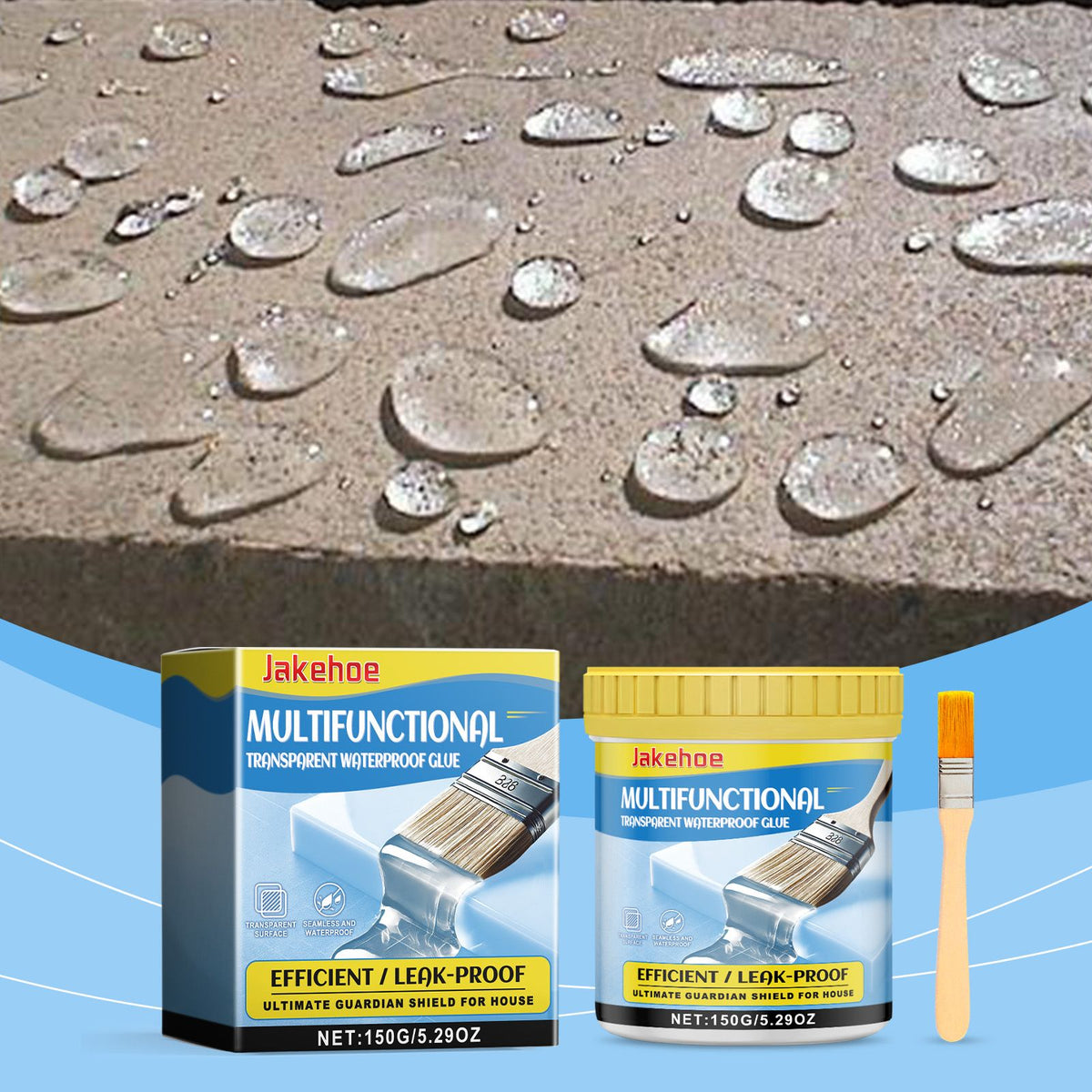 JAKEHOE Clear Waterproof Repair Adhesive Kit 1 Piece Kit