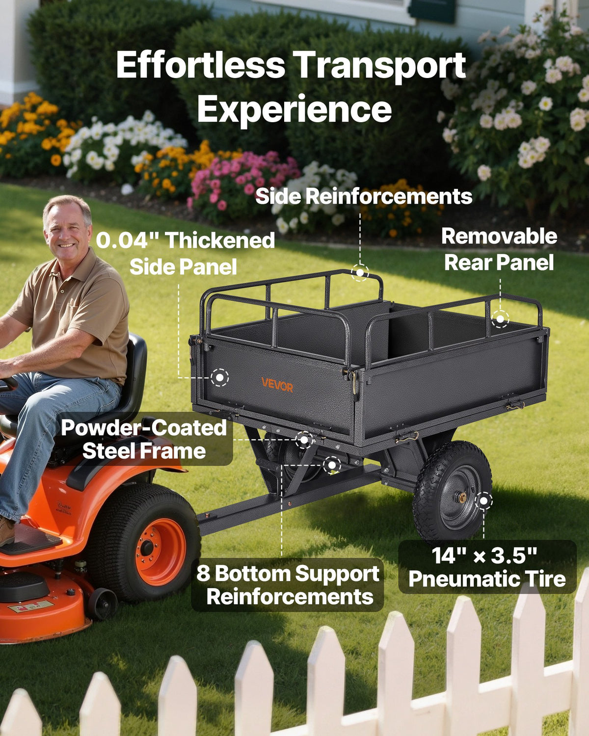 500-lb steel dump cart 10 cu ft product view 4