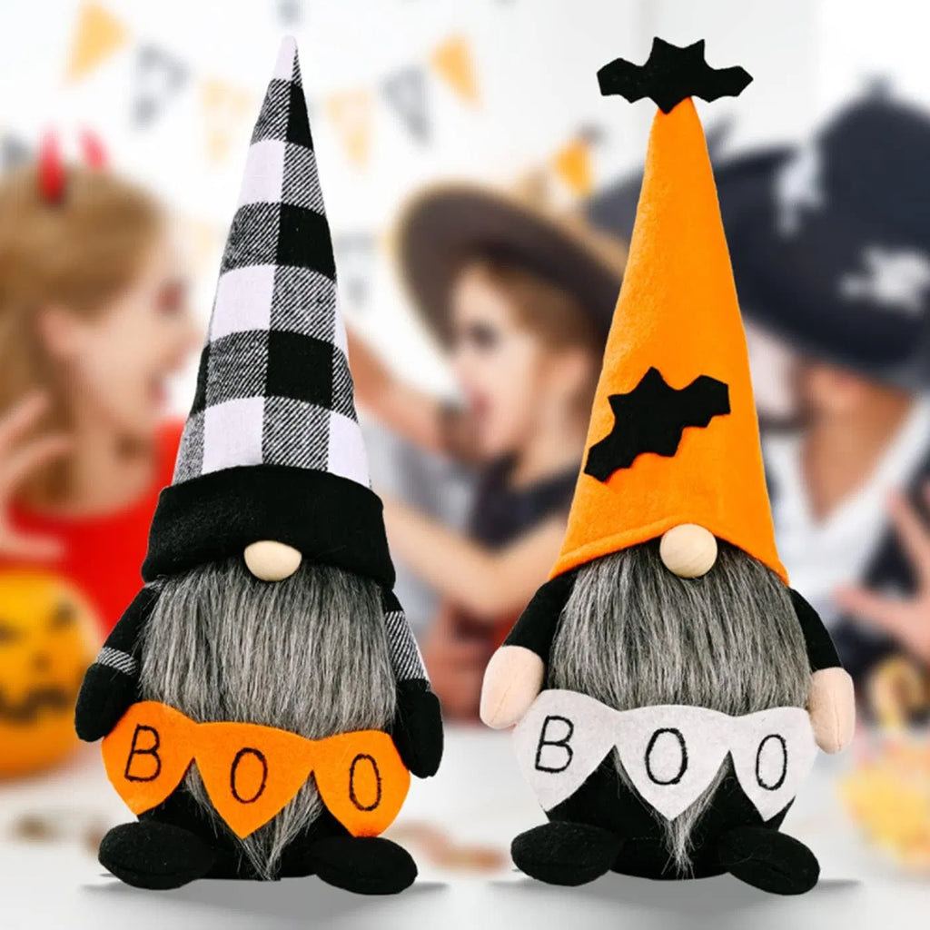 2 Pack Halloween Gnomes Plush Decor Handmade Witch Swedish Tomte Gnome Nisse - Image 5