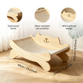Cat Scratcher Bed for Indoor Cats Kitten Bed Cat Hammock with Solid Wood Frame