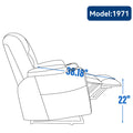 Large Power Lift Recliner Chair with Massage and Heat for Elderly Overstuffed