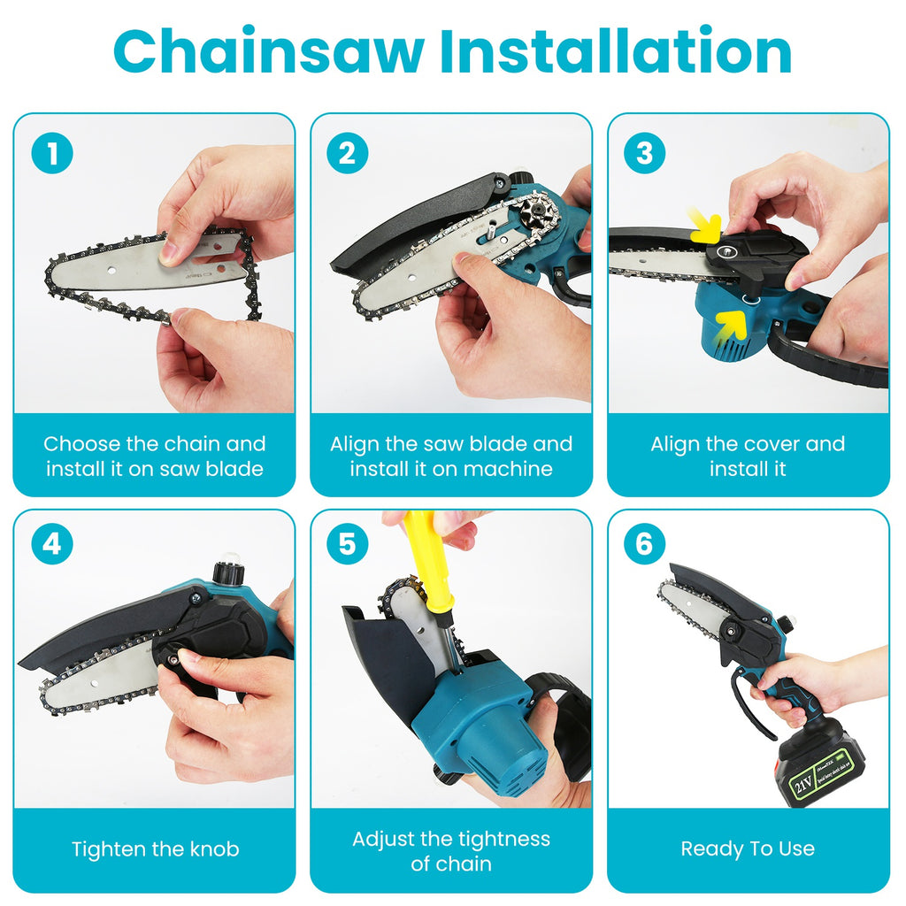 4 in 1 Cordless Pole Pruning Shears and Handheld Chainsaw Combo Kit - Additional Product View Pole Pruning Shears