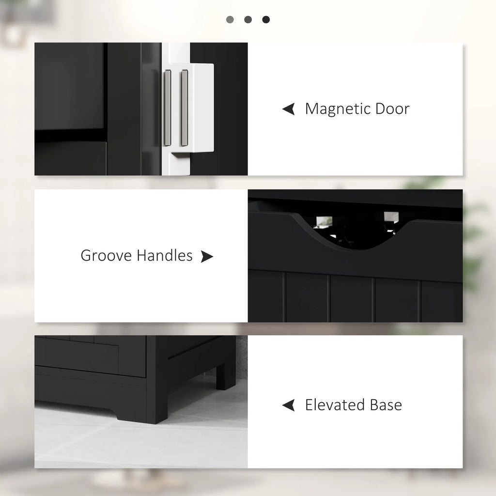 Bathroom Storage Cabinet Floor Cabinet with Adjustable Shelf and 4 Drawers - Image 3
