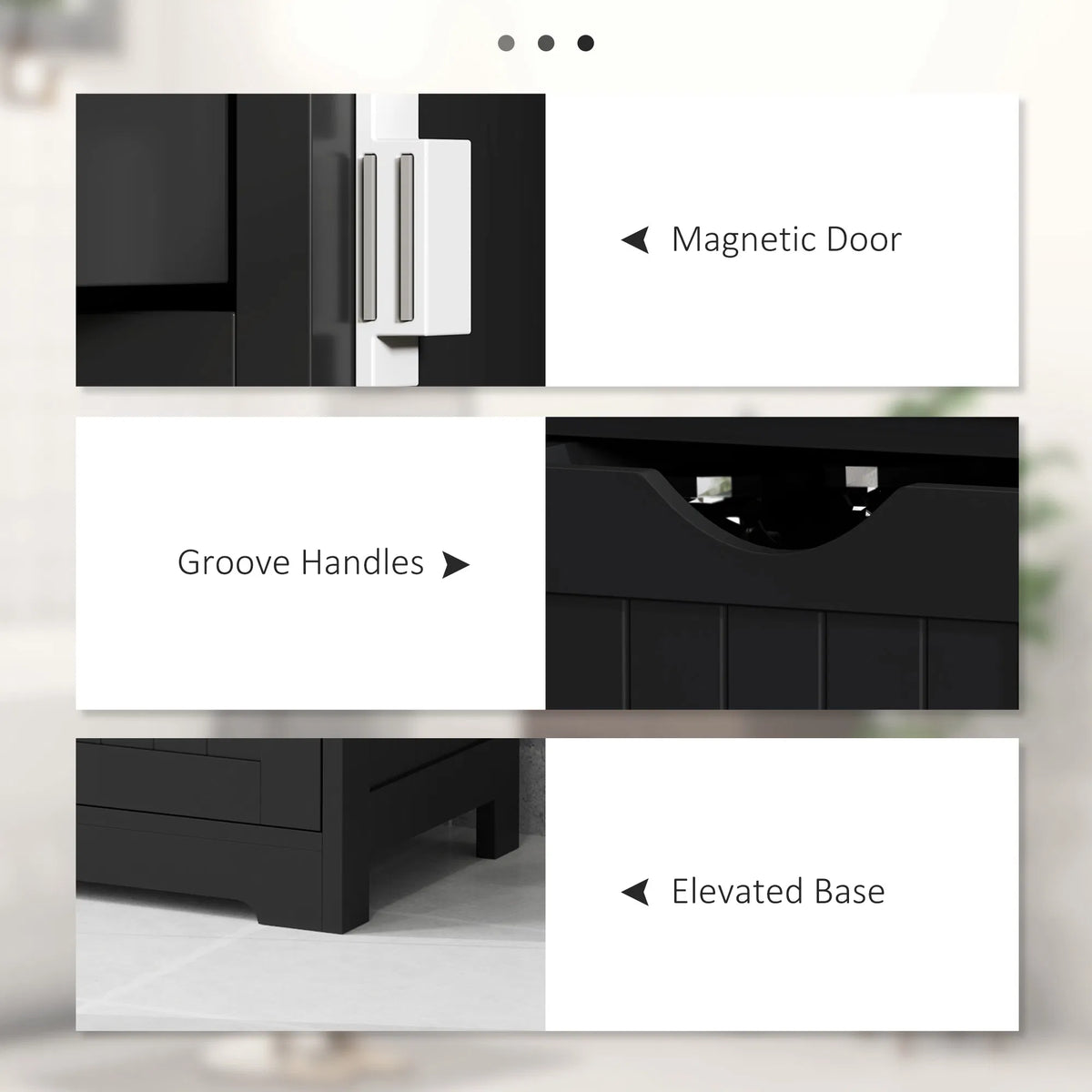 Bathroom Storage Cabinet Floor Cabinet with Adjustable Shelf and 4 Drawers - Image 3