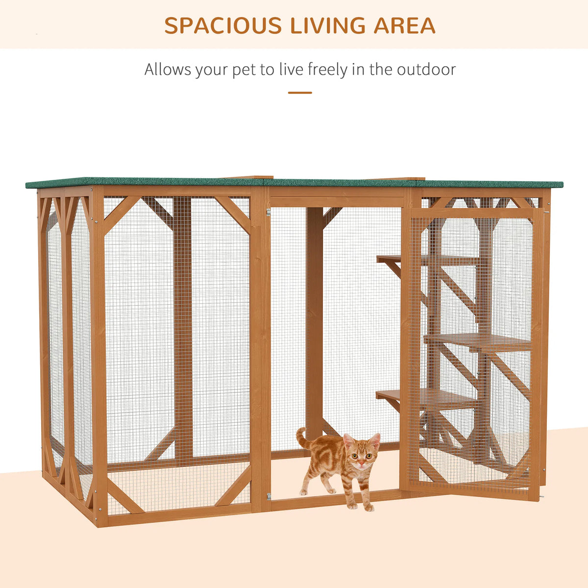 Cat Cage Indoor Catio Outdoor Cat Enclosure Pet House Small Animal Hutch for - Image 2