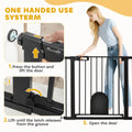 30" 41" Extra Wide Pet Gate Barrier with Small Door 30"H Dog Gate with Safety